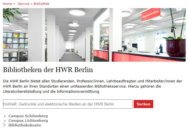 Bachelorarbeit schreiben - Online Bibliothek HWR Berlin